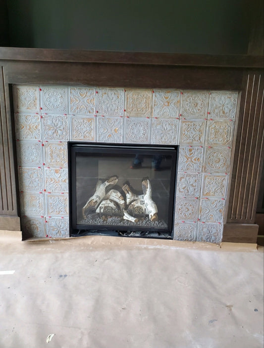 Fireplace w/ Tin Tile