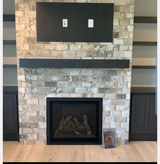 Stone Tile Fireplace